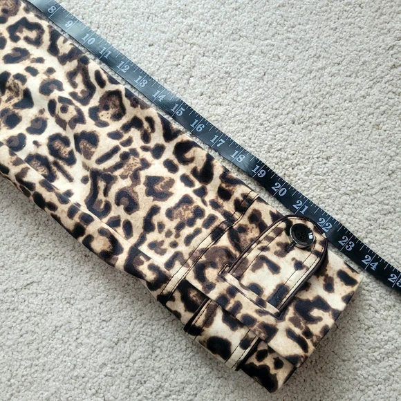 Etcetera Leopard Print Trench Coat Like New Designer Outerwear Size 8 - Picture 11 of 14